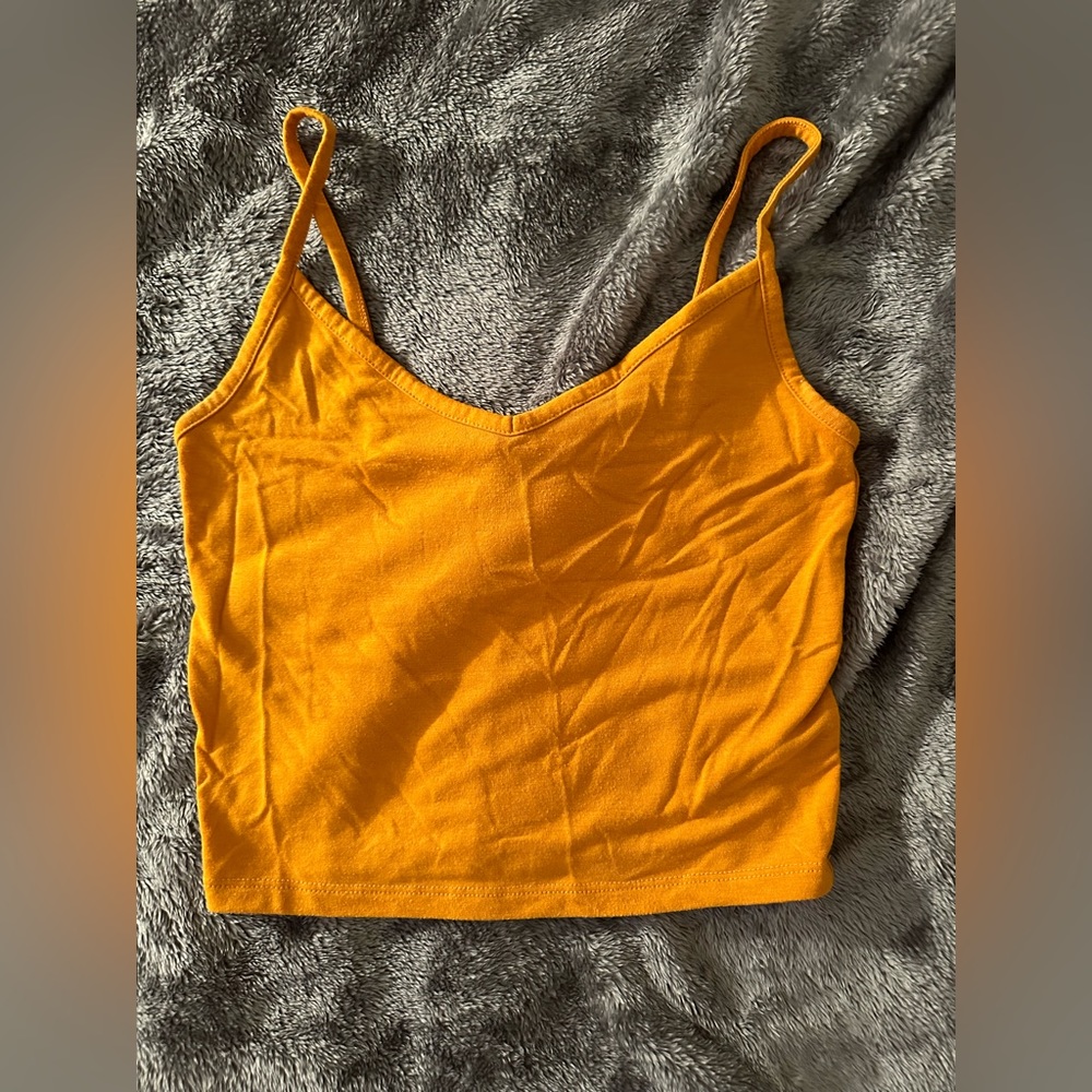 Mustard Yellow Crop Shirt
